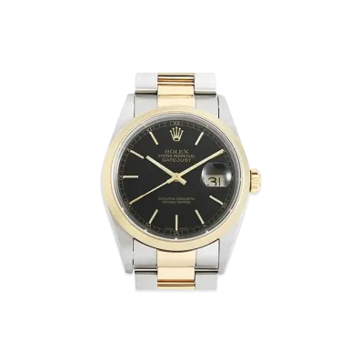 ROLEX Datejust "Black/Stainless Steel/Yellow Gold" 16203