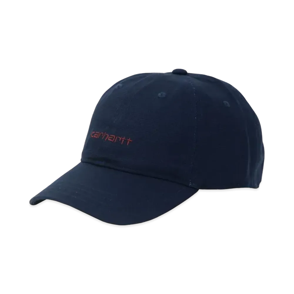 Carhartt WIP Canvas Script Cap "Blue/Malbec"