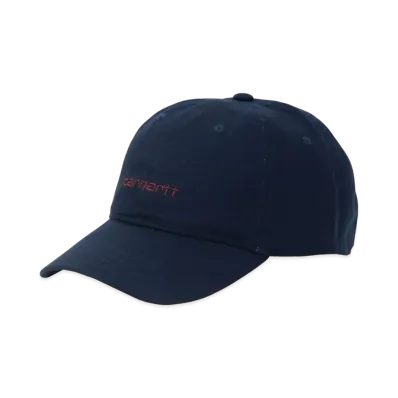 Carhartt WIP Canvas Script Cap "Blue/Malbec"