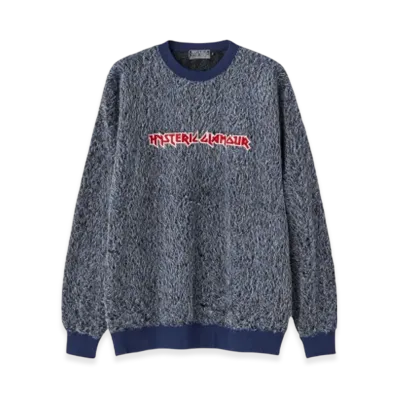HYSTERIC GLAMOUR Metal Logo Embroidered Pullover "Blue"