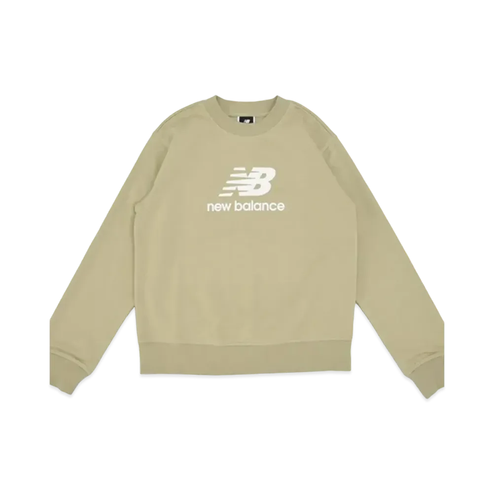 New Balance Essentials Stacked Logo Sweat Crew "Khaki"