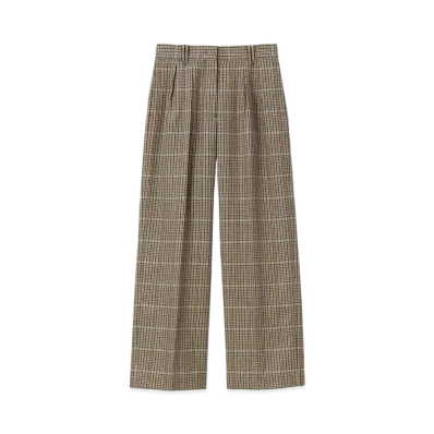 Paul Smith Women's Saxony Check Pants "Brown"