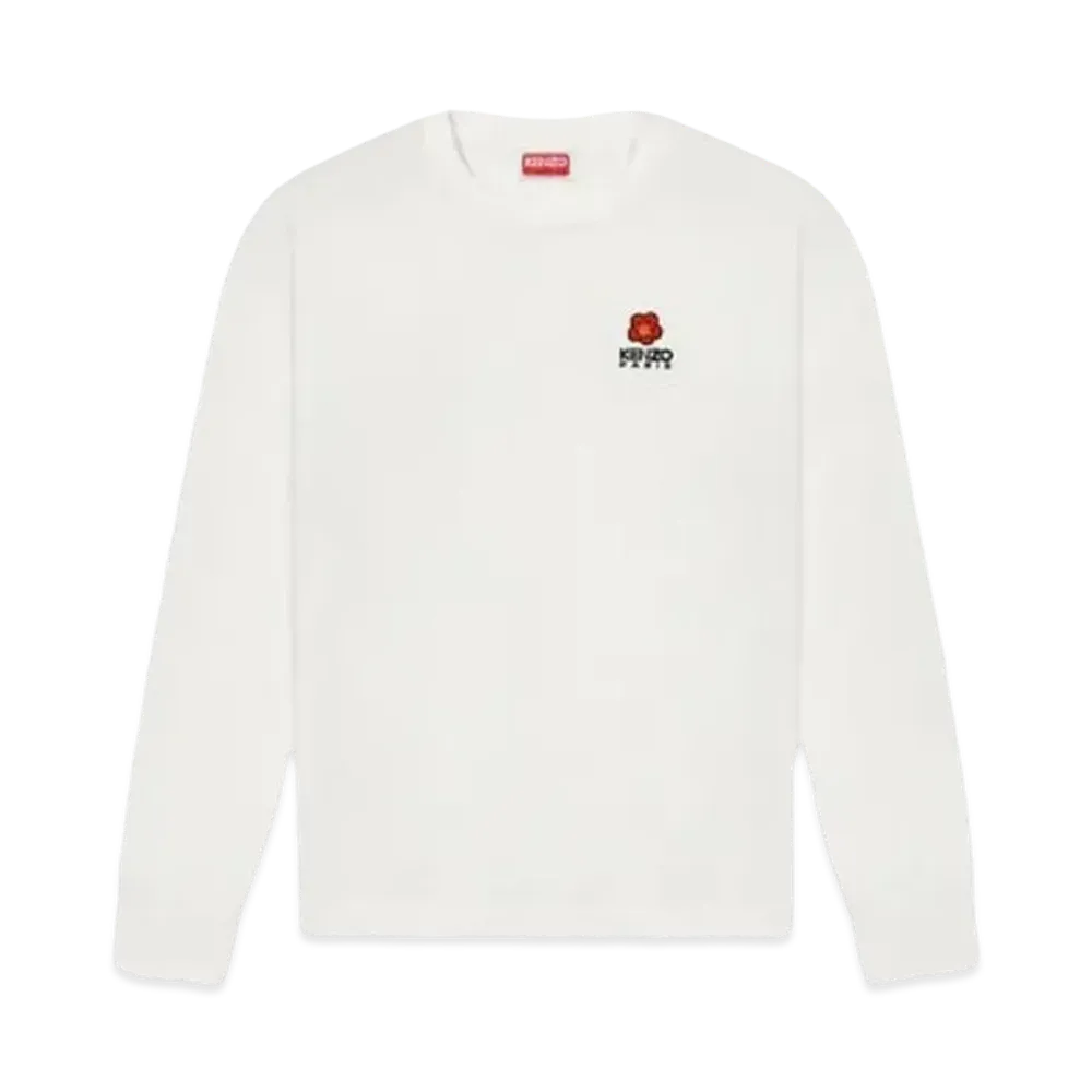KENZO 'BOKE FLOWER' Embroidery Long Sleeve T-shirt "White"