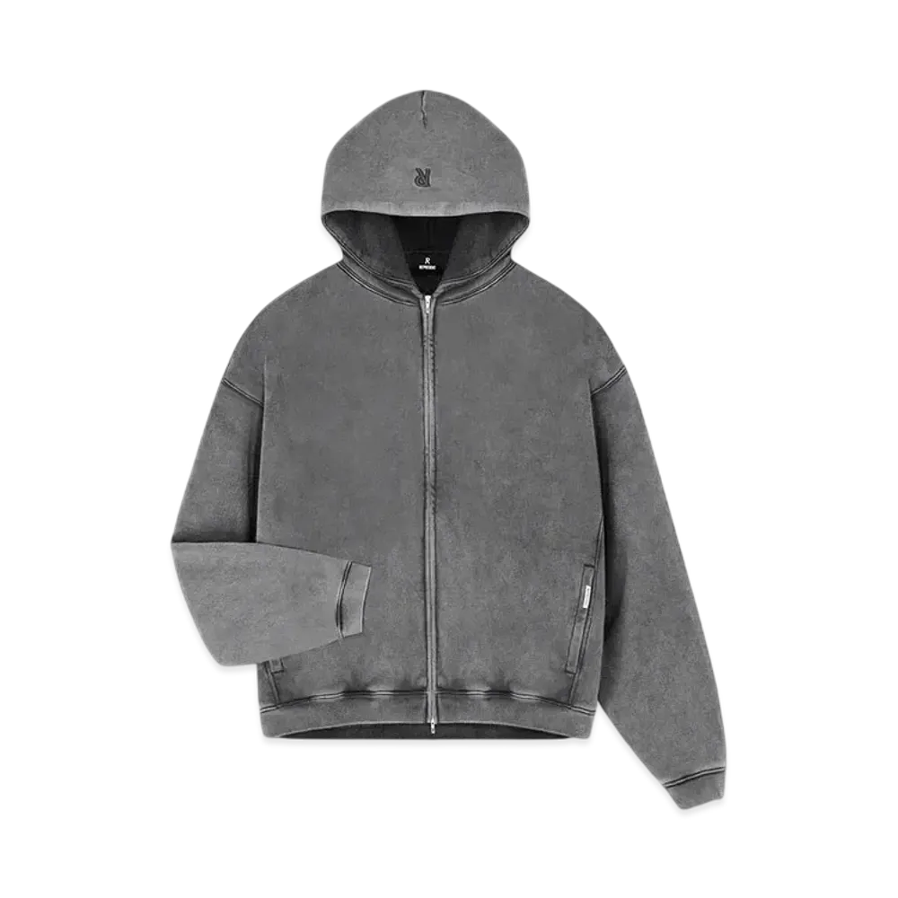 REPRESENT Initial Boxy Zip Through Hoodie "Vintage Grey"