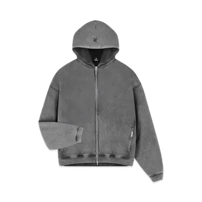 REPRESENT Initial Boxy Zip Through Hoodie "Vintage Grey"