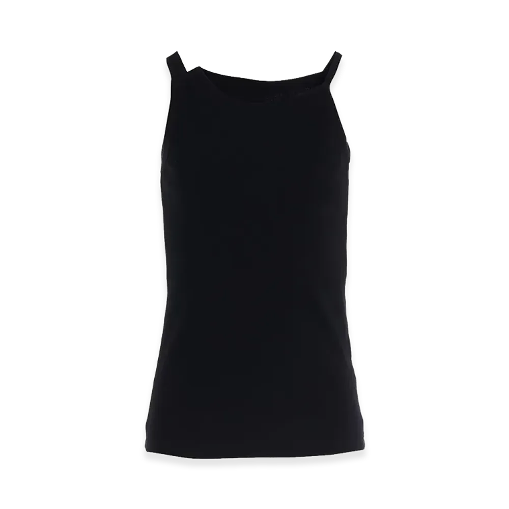 Y's Cotton Rib Tanktop "Black"