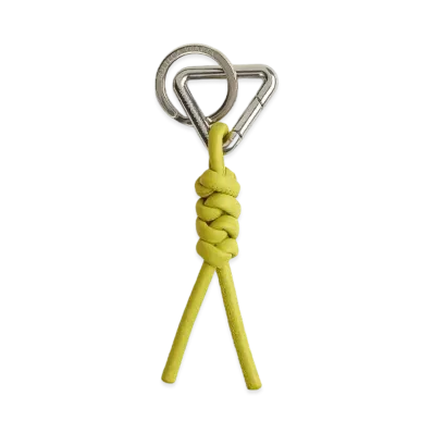 Bottega Veneta Triangle Key Ring "Kiwi"