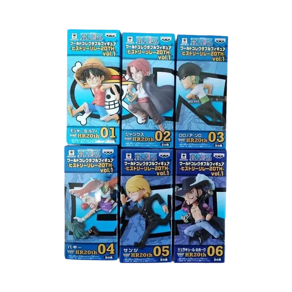 Banpresto One Piece World Collectable Figure -History Relay 20TH- Vol.1 Complete 6 Piece Set