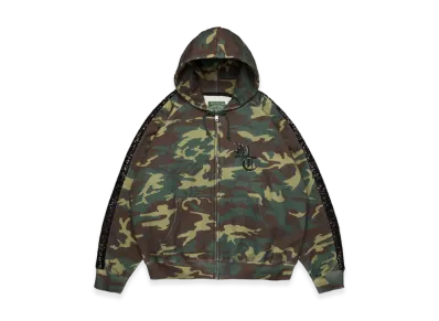 DENIM TEARS Sequins Sleeve Panel Zip Hoodie "Camo"