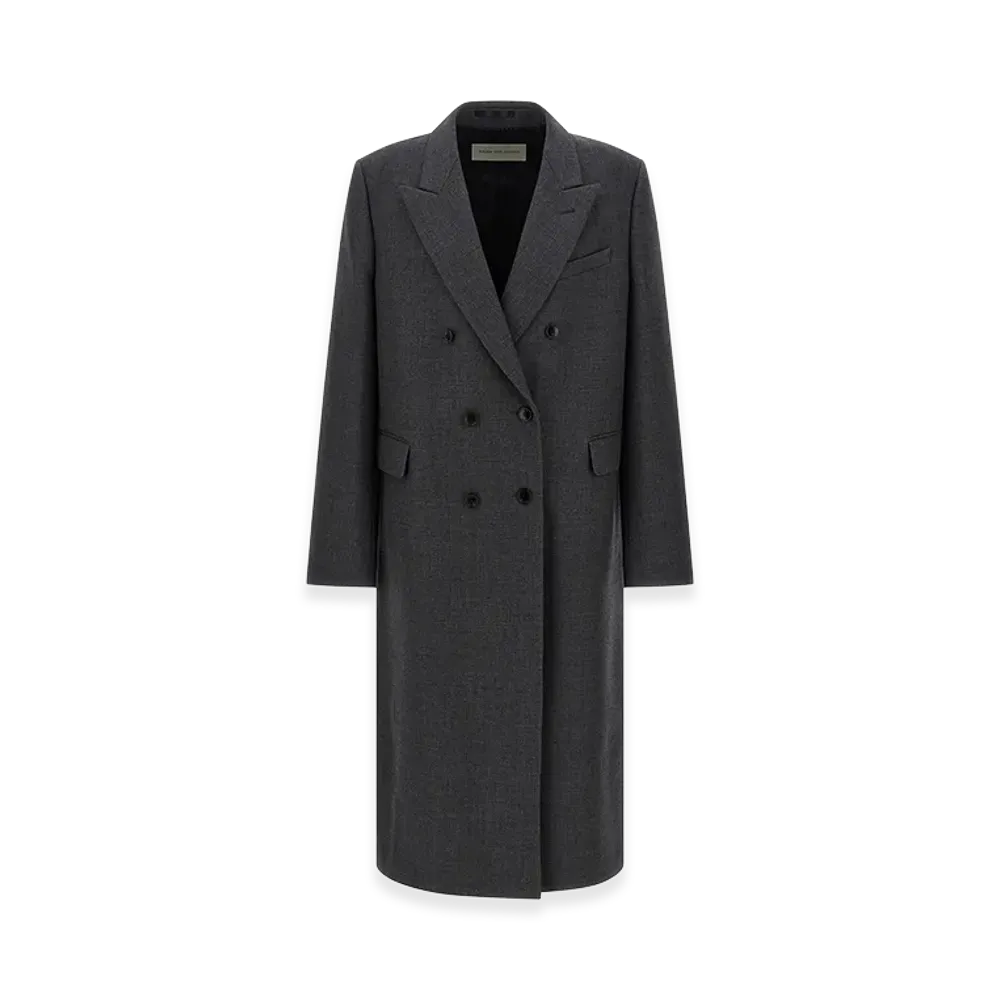 DRIES VAN NOTEN Double-Breasted Coat "Gray"