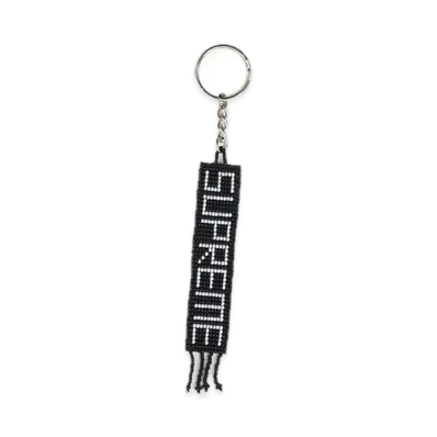 Supreme Beaded Keychain "Black"