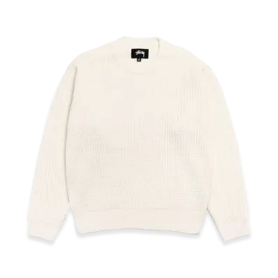 Stussy Waffle Cashmere Sweater "Ivory"