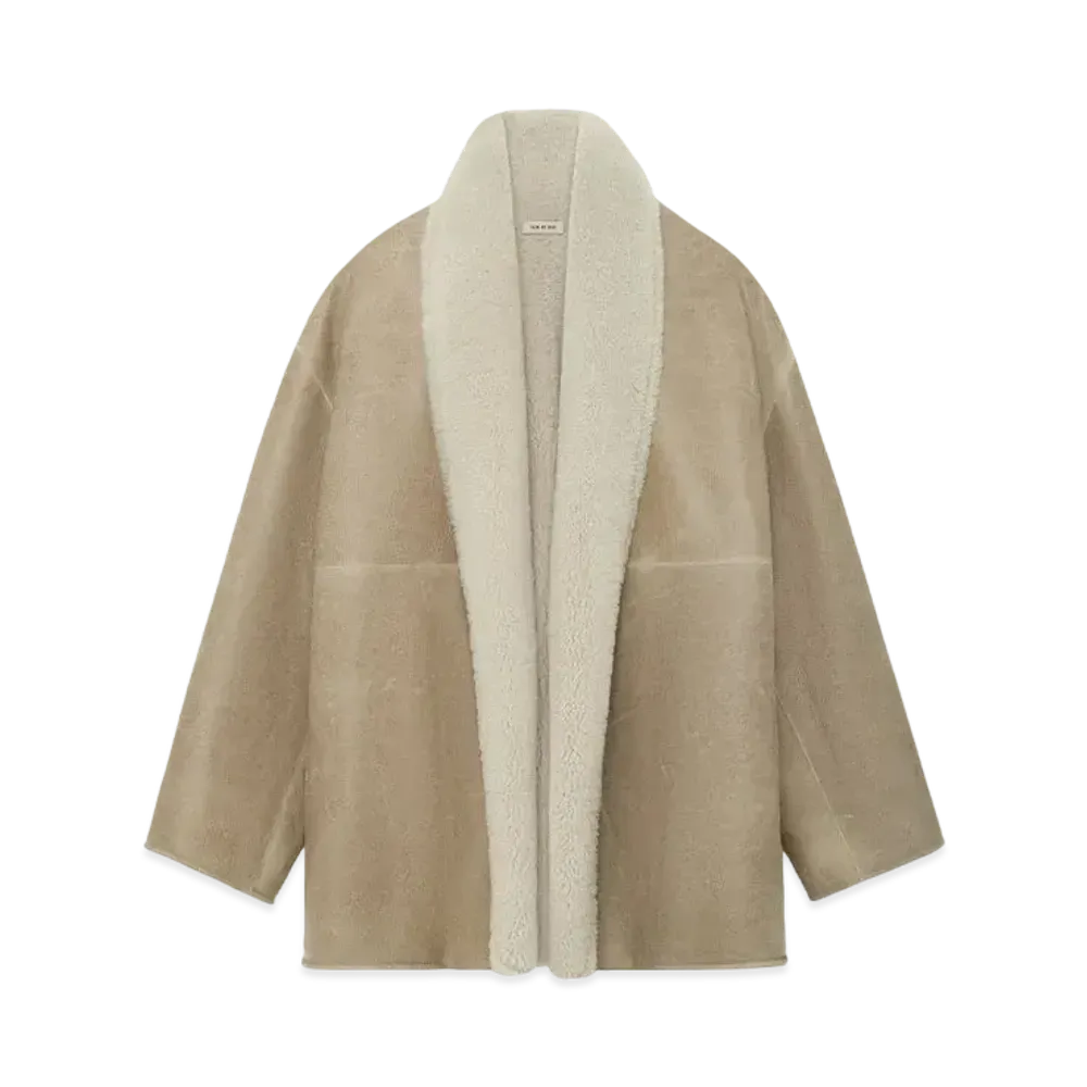 FEAR OF GOD Sherpa Shawl Collar Jacket "Vintage Leather"