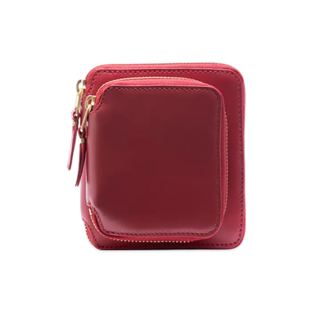 COMME des GARCONS Wallet Classic Leather Outside Pocket Wallet "Red"