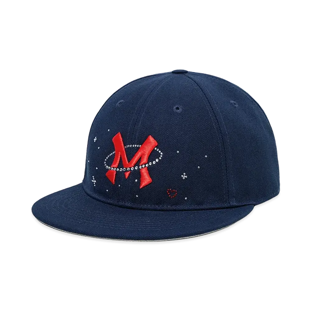 SUPPLIER Moon Rhinestone Baseball Cap "Navy"
