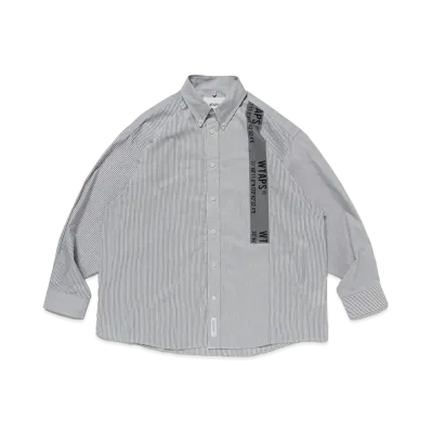 WTAPS BD 01 / LS / CTPL. Broadcloth. Textile. Coolmax. Gps "Black"