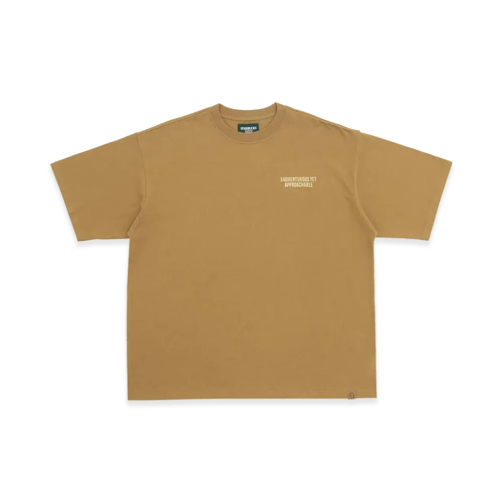 STARBUCKS STAND by BEAMS Animal Print T-Shirt Giraffe "Brown"