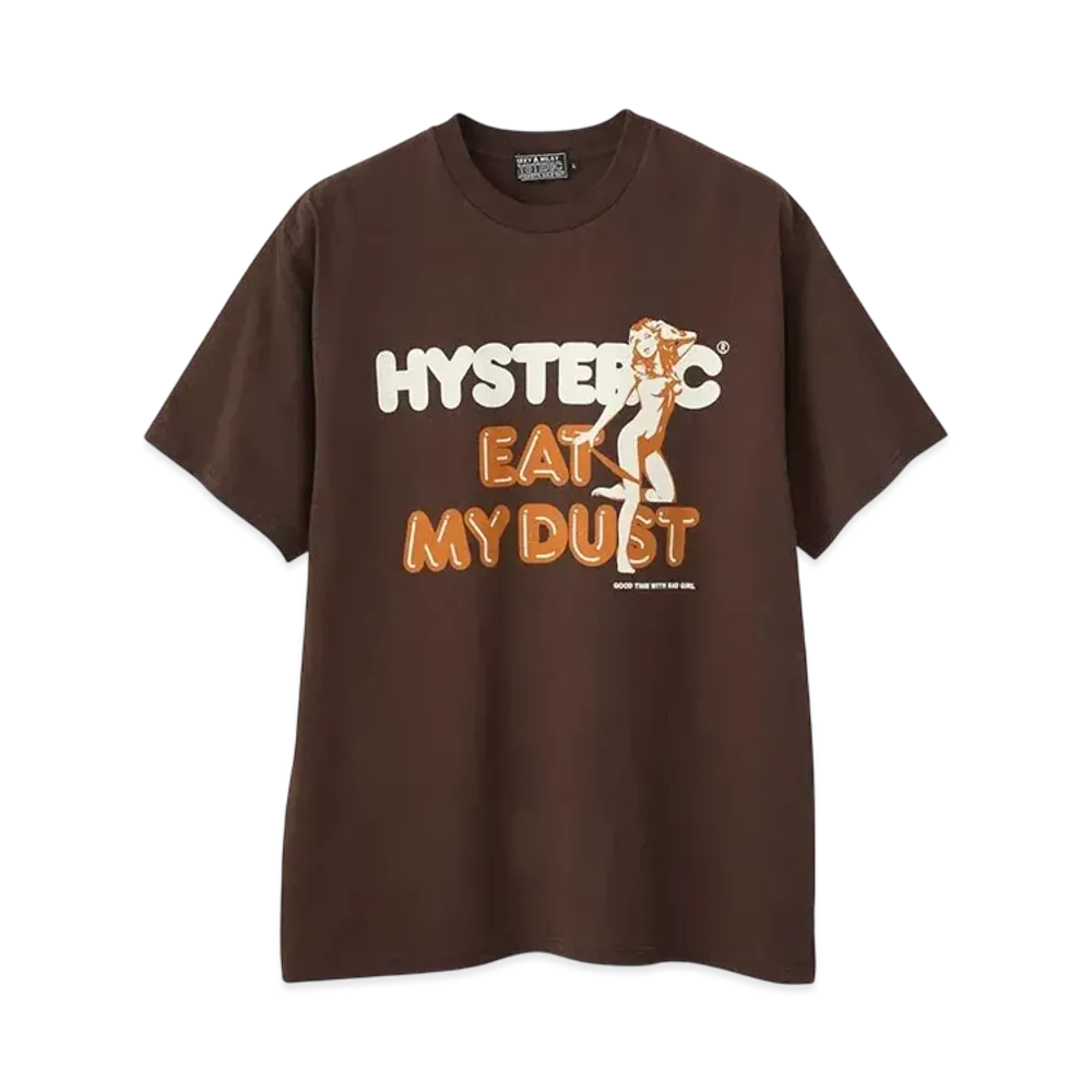 HYSTERIC GLAMOUR Eat My Dust T-Shirt "Brown"