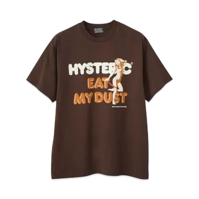 HYSTERIC GLAMOUR Eat My Dust T-Shirt "Brown"