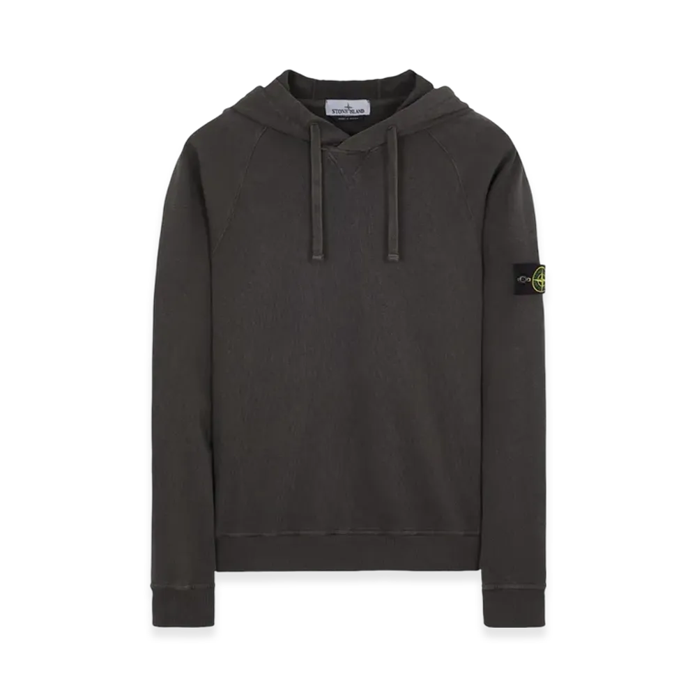 Stone Island 62160 Malfile Fleece Garment Dyed Hooded Sweatshirt - 23SS "Steel Grey"