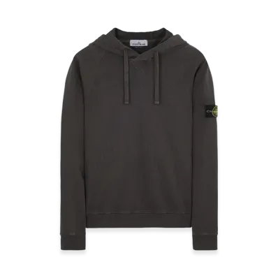 Stone Island 62160 Malfile Fleece Garment Dyed Hooded Sweatshirt - 23SS "Steel Grey"