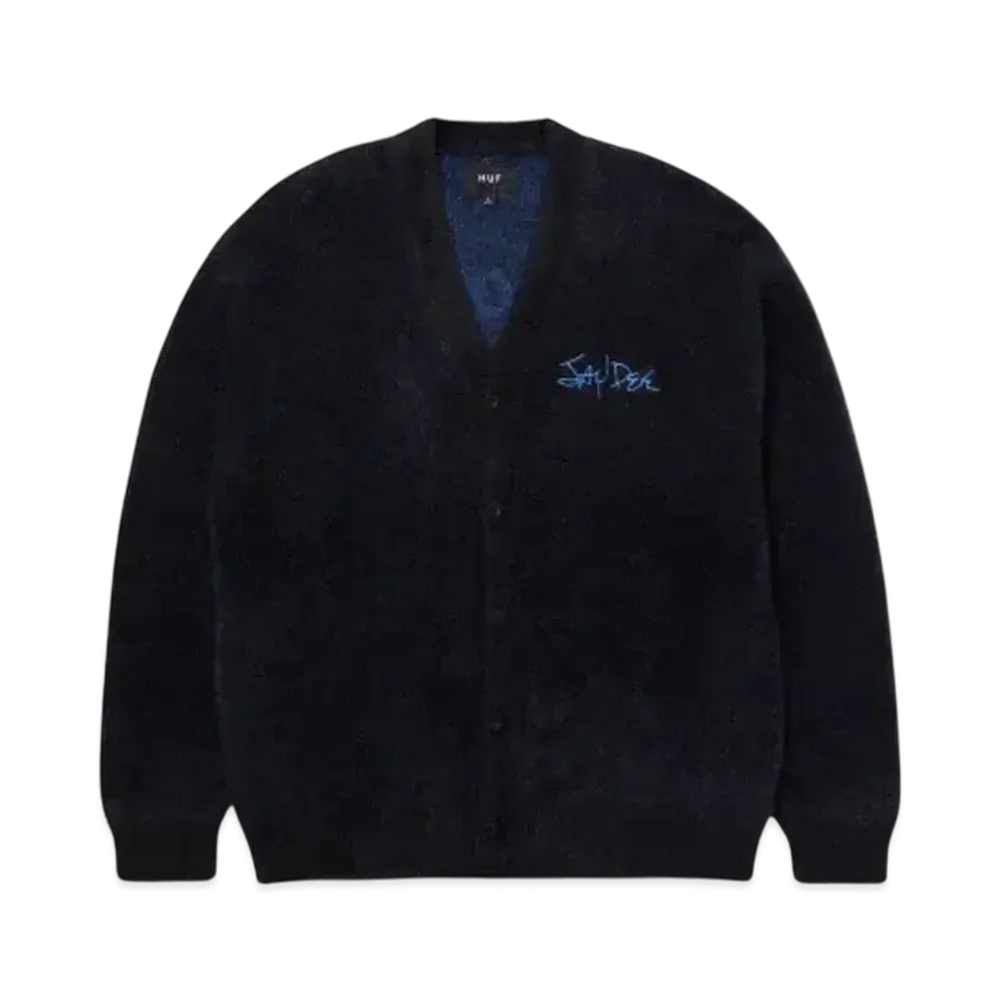 HUF x J Dilla Mohair Cardigan "Black"