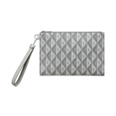 Dior A5 POUCH Dior CD Diamond Canvas "Gray"