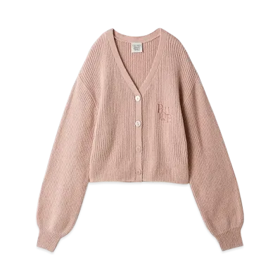 GELATO PIQUE Mother'S Day Rib Cardigan "Yellow"