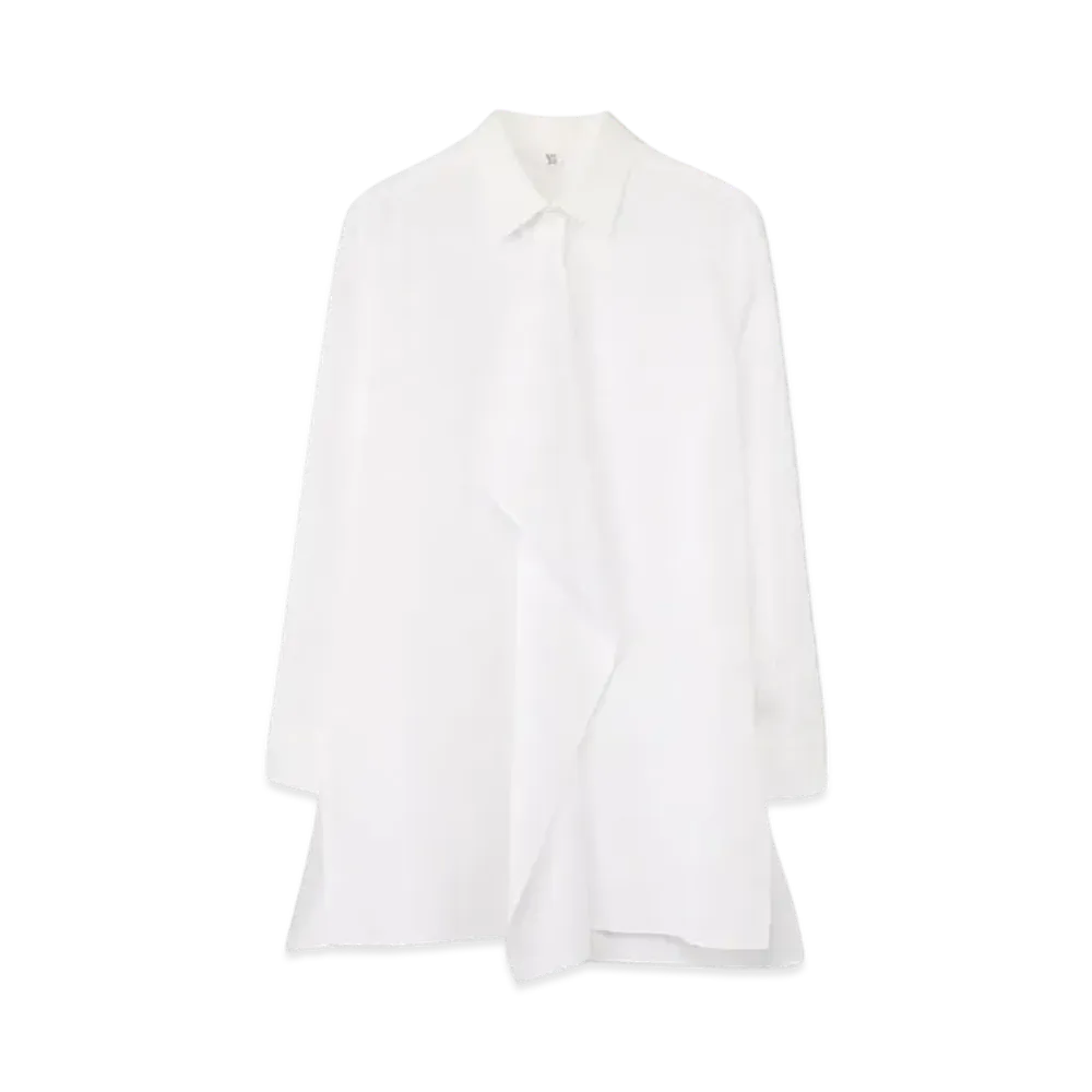 Yohji Yamamoto Y's BROAD FRONT FLAP BLOUSE "White"
