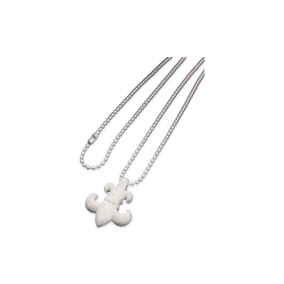 Chrome Hearts BS Fleur Silicone Rubber Necklace "White"