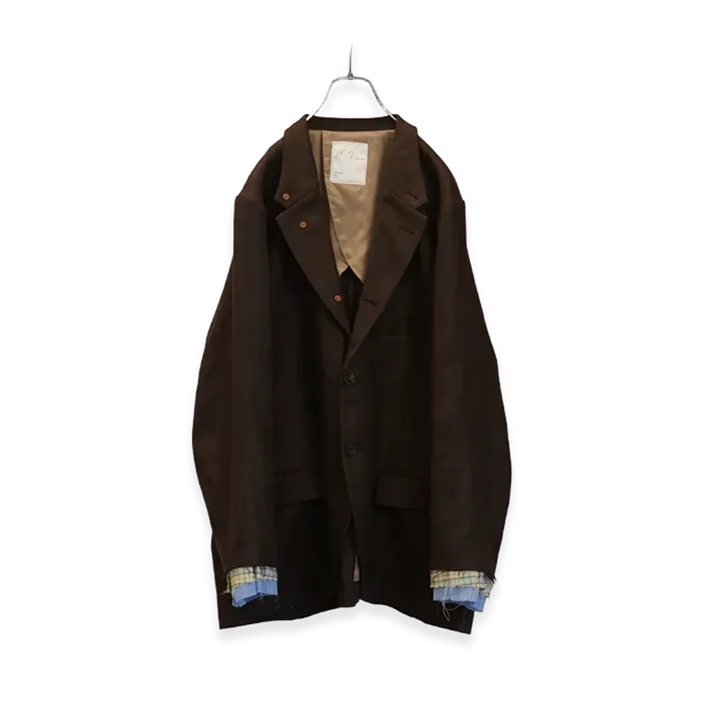 ANCELLM Layered Tailored Jacket "Brown"
