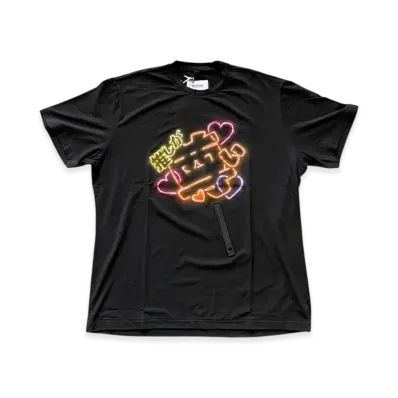 doublet Big Fan-Service Neon Paint T-Shirt Japanese "Black"