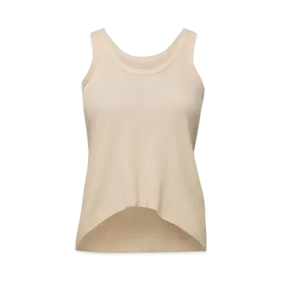 Maison Margiela Women's Rib Knit Vest Top "Pink Beige"