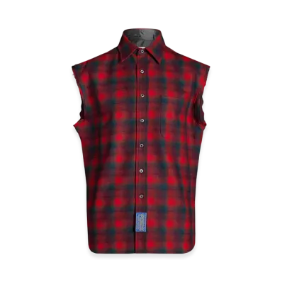 Maison Margiela Men's Pendleton Sleeveless Shirt "Red"