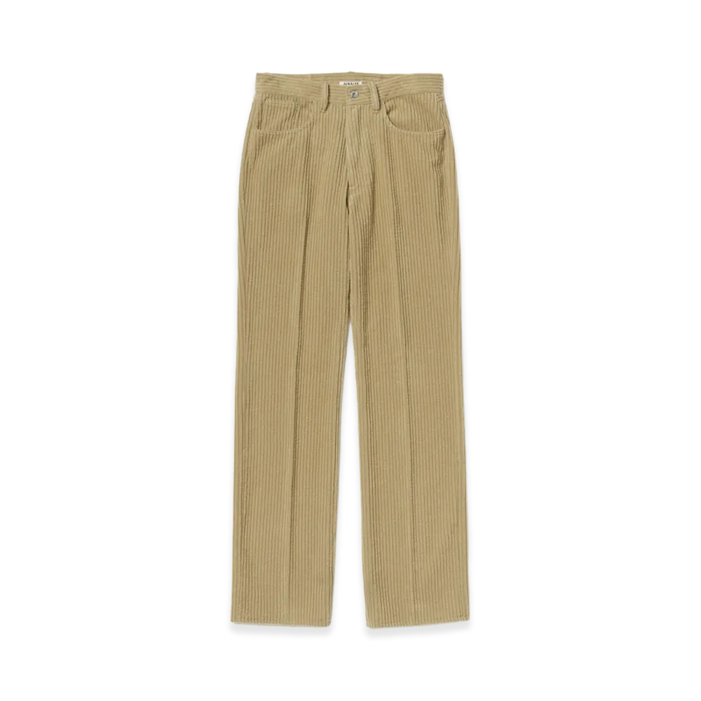 AURALEE Wool Cashmere Corduroy 5P Pants "Camel Beige"