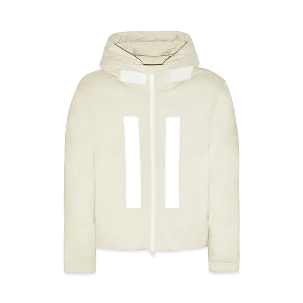 Stone Island 424X2 Marina Rubber Wax Poplin Down "Mastic White"