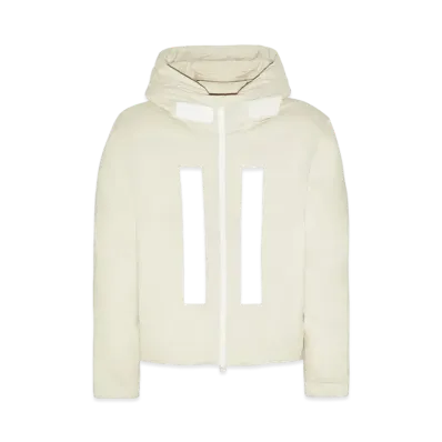 Stone Island 424X2 Marina Rubber Wax Poplin Down "Mastic White"