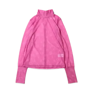 atmos pink Allover Pattern See-Through Tops "Pink"