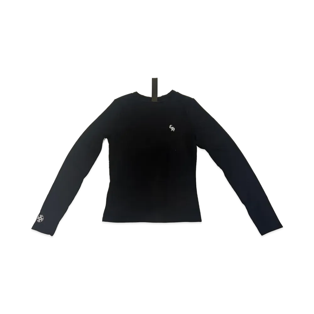 Chrome Hearts Y Not CH Plus Embroidery Rayon L/S T-Shirt "Black/White"