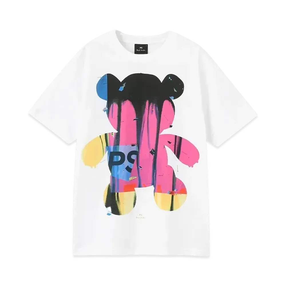 Paul Smith Painted Bear Tee "White"