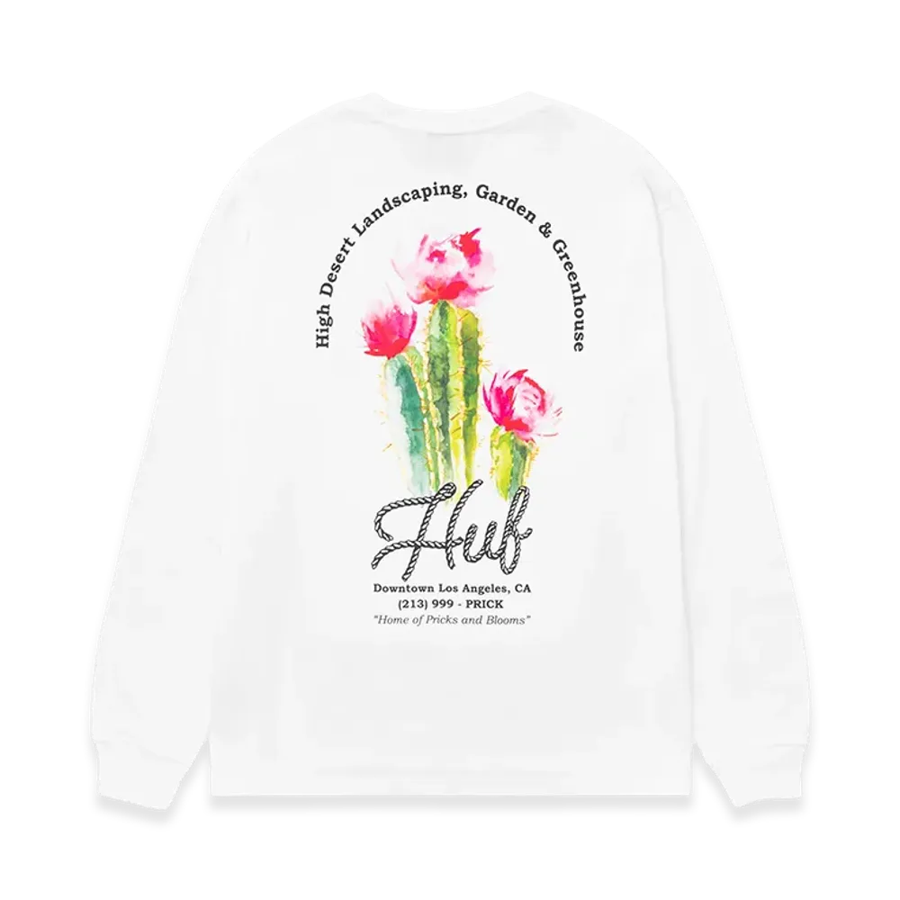 HUF Desert Rose LS Tee "White"