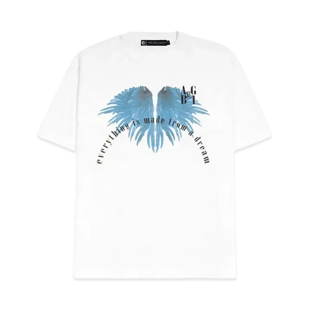 A GOOD BAD INFLUENCE "EVERYTHING IS MADE FROM A DREAM" WASHED T-SHIRT "WHITE"