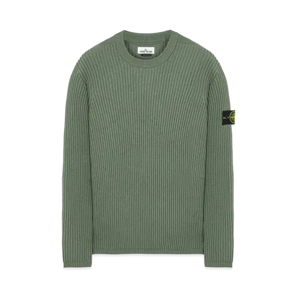 Stone Island 517C2 FULL RIB PURE WOOL "Sage Green"