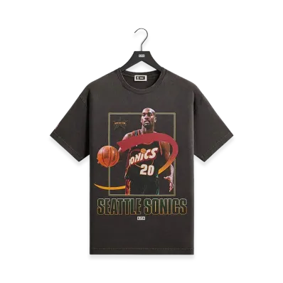 Kith x NBA All-Star Seattle SuperSonics Gary Payton Vintage Tee "Black"