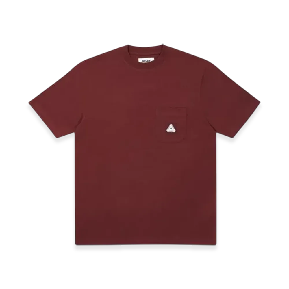 PALACE Patch Pocket T-Shirt "Burgundy"