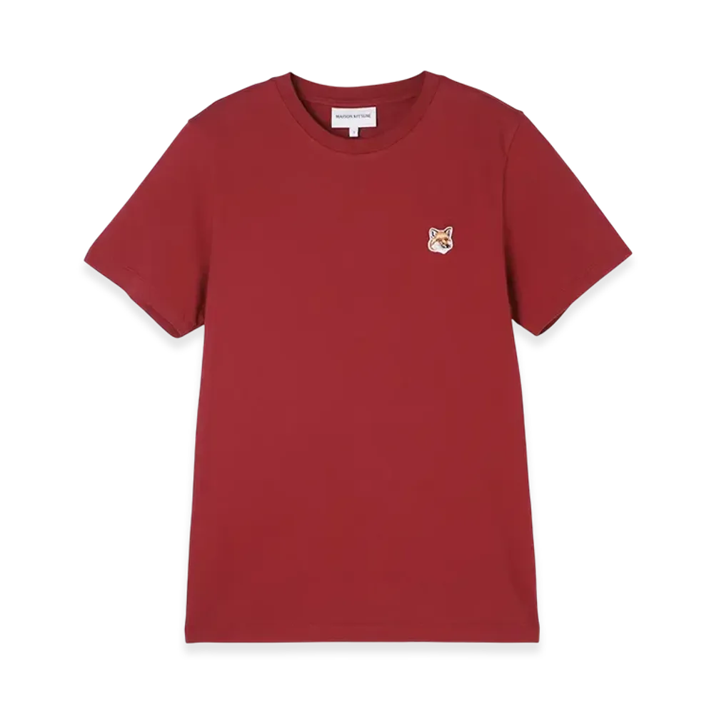 Maison Kitsune Fox Head Patch Regular T-Shirt "Brick Red"