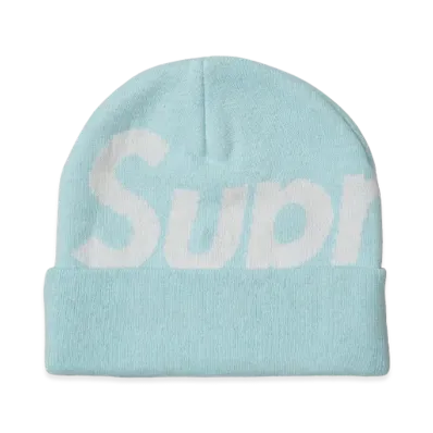 Supreme Big Logo Beanie "Light Blue"