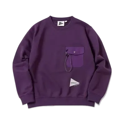 GRAMICCI x and wander Pocket Sweat Shirt "Purple"