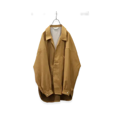 ANCELLM Vegan Suede Long Shirt "Yellow"
