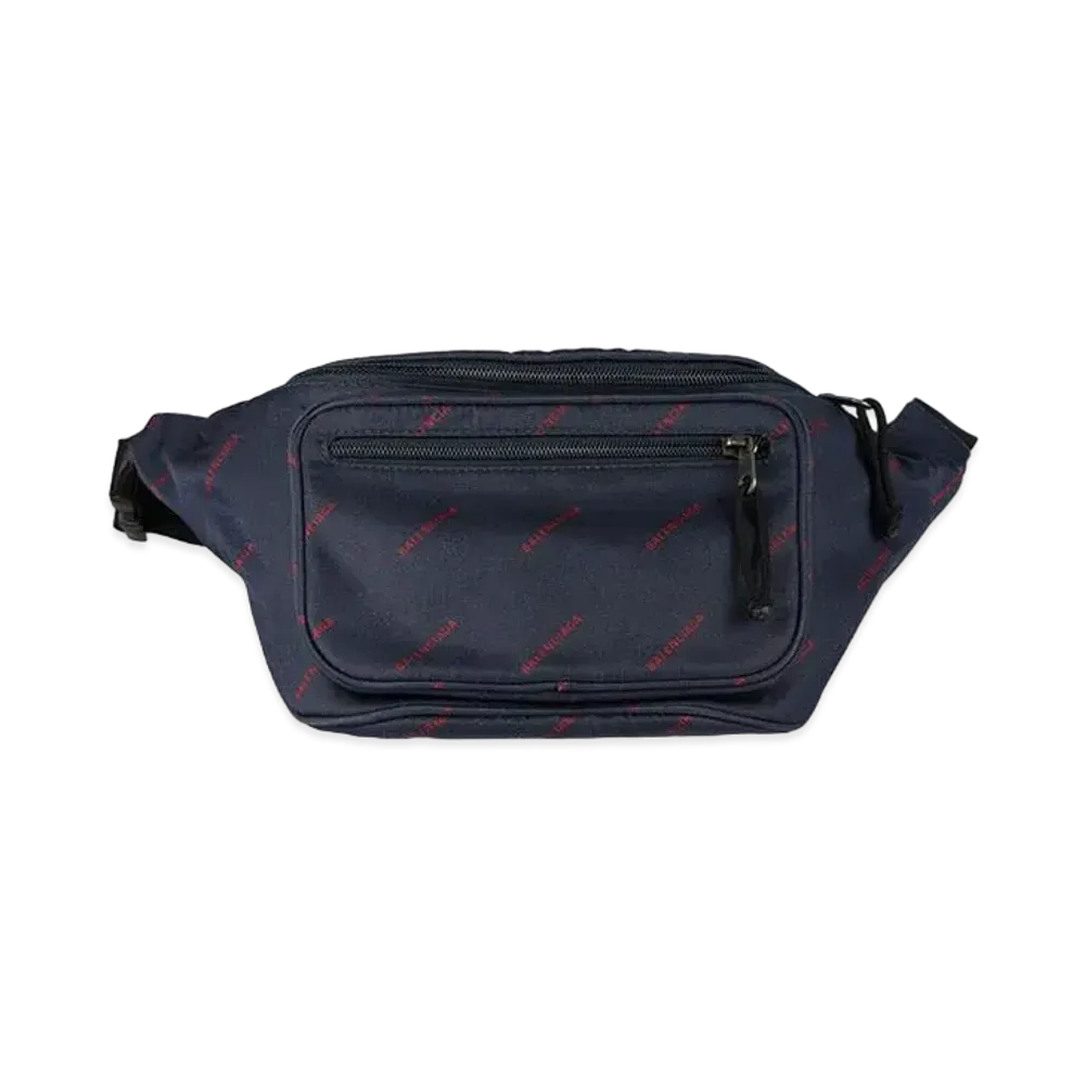 BALENCIAGA Explorer Logo Belt Bag "Blue/Red"